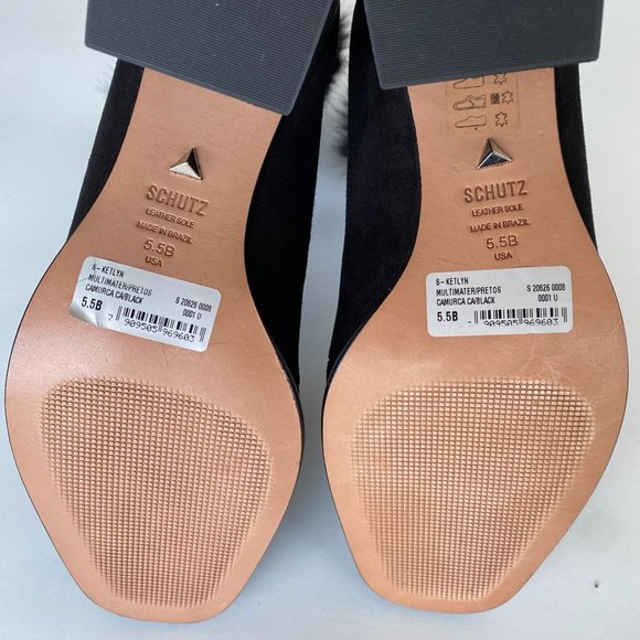 NIB SCHUTZ KETLYN RABBIT FUR SUEDE BLACK BOOTIE SZ 5.5B 6.5B 7.5B 8B 9.5B - Picture 6 of 10